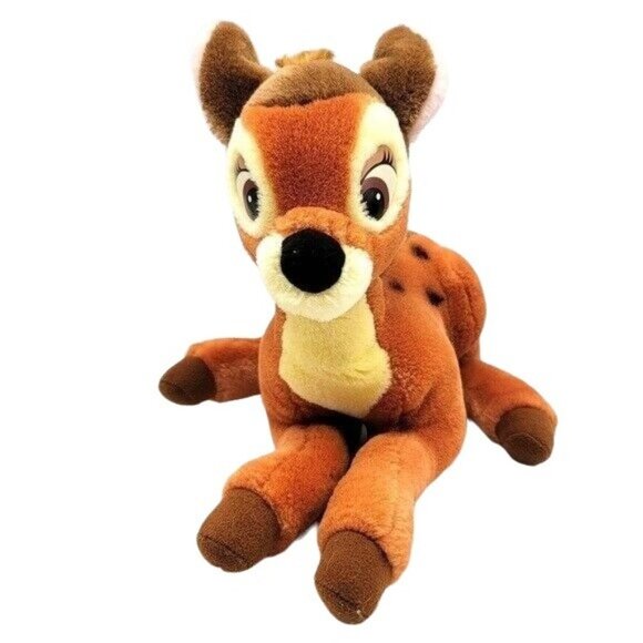 Disneyland Disney World Bambi Plush Brown 13" Doe Laying Deer Stuffed Vintage - Picture 2 of 11